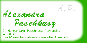 alexandra paschkusz business card